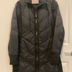 Athleta Dark Quilted Puffer Coat
